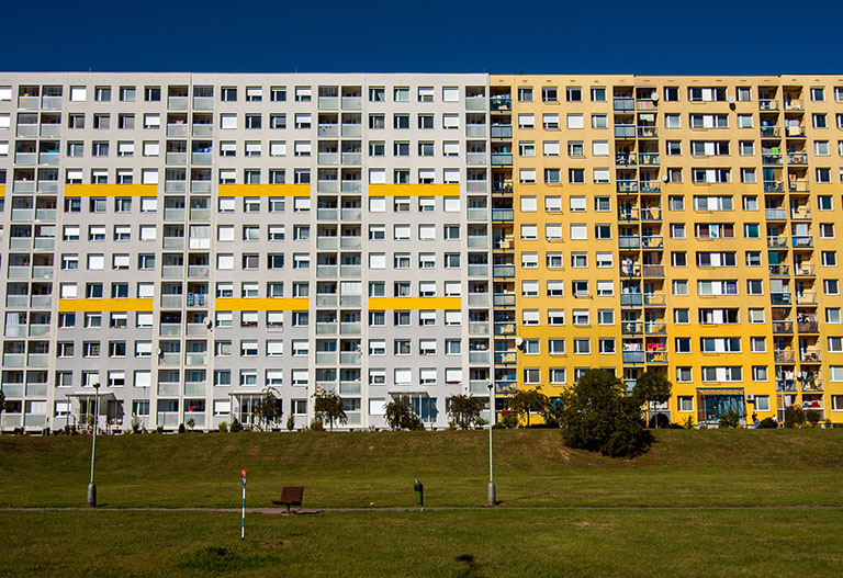 Blocks of buildings