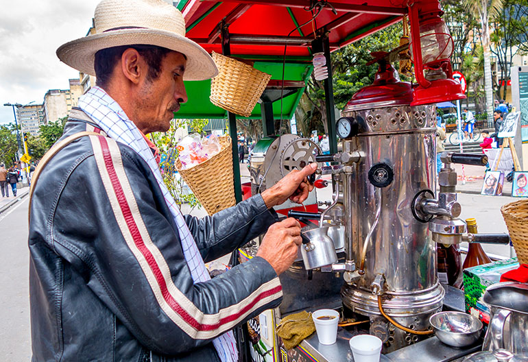 Coffee stand at La Candelaria