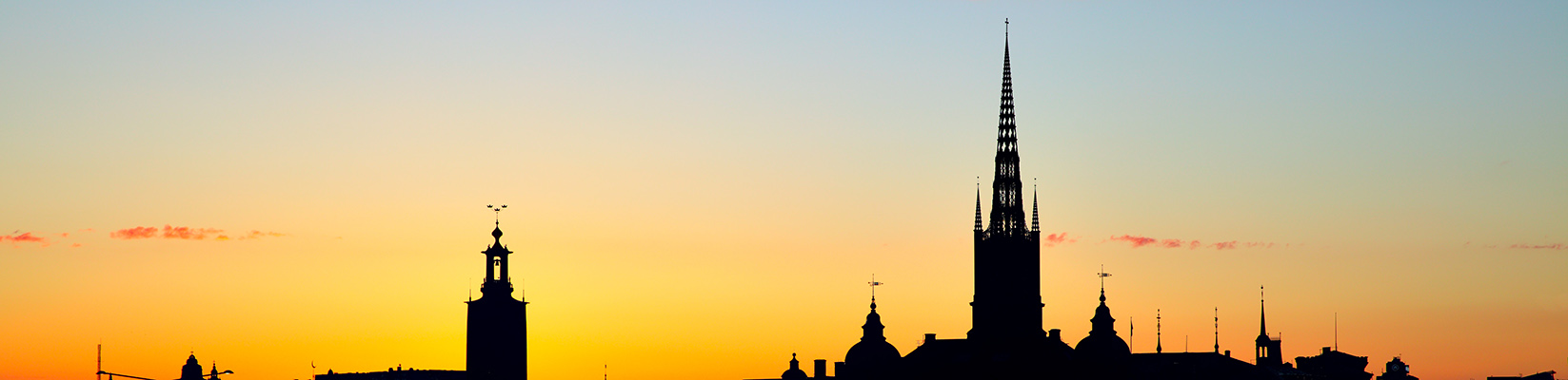 Stockholm at sunset
