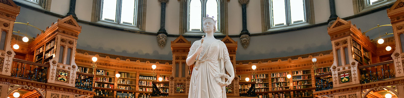 Queen Victoria in the Main Reading Room of the Library of Parliament