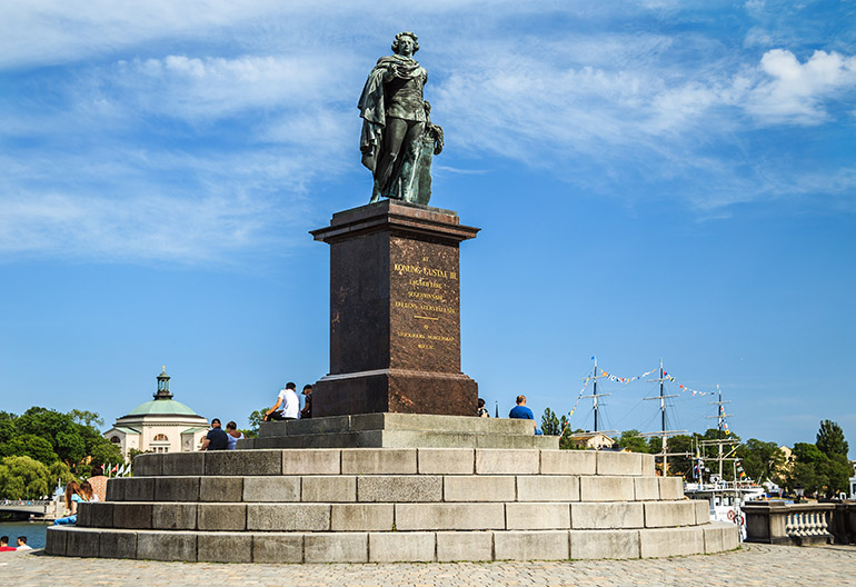 Swedish King Gustav III Statue